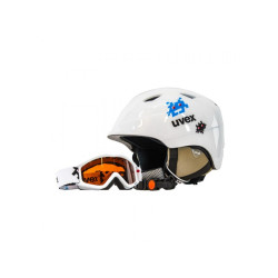 dětská helma Uvex Airwing 2+brýle Uvex Speedy Pro, white pacman